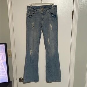 Arizona Jean Company Blue Flare Wide Leg Jeans